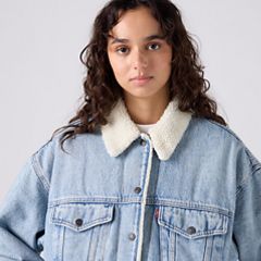90s Sherpa Trucker Jacket — Morning Sunlight - Light Wash 2