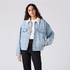 90s Sherpa Trucker Jacket — Morning Sunlight - Light Wash 3
