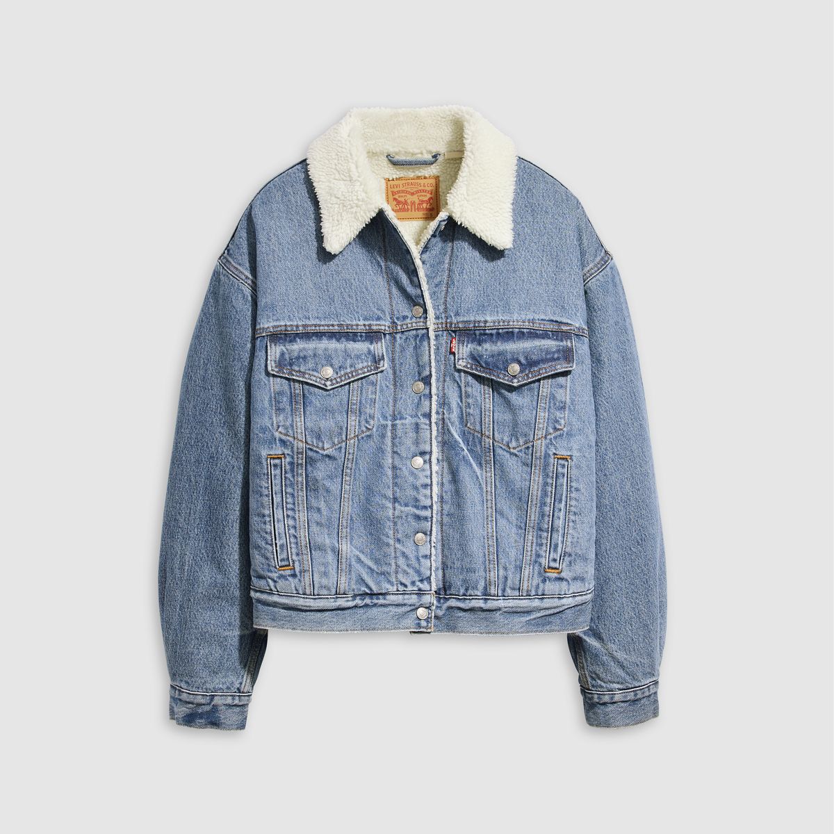 90s Sherpa Trucker Jacket — Inner Adventurer - Dark Wash