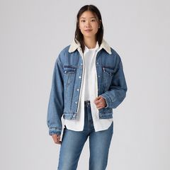 90s Sherpa Trucker Jacket — Inner Adventurer - Dark Wash 3