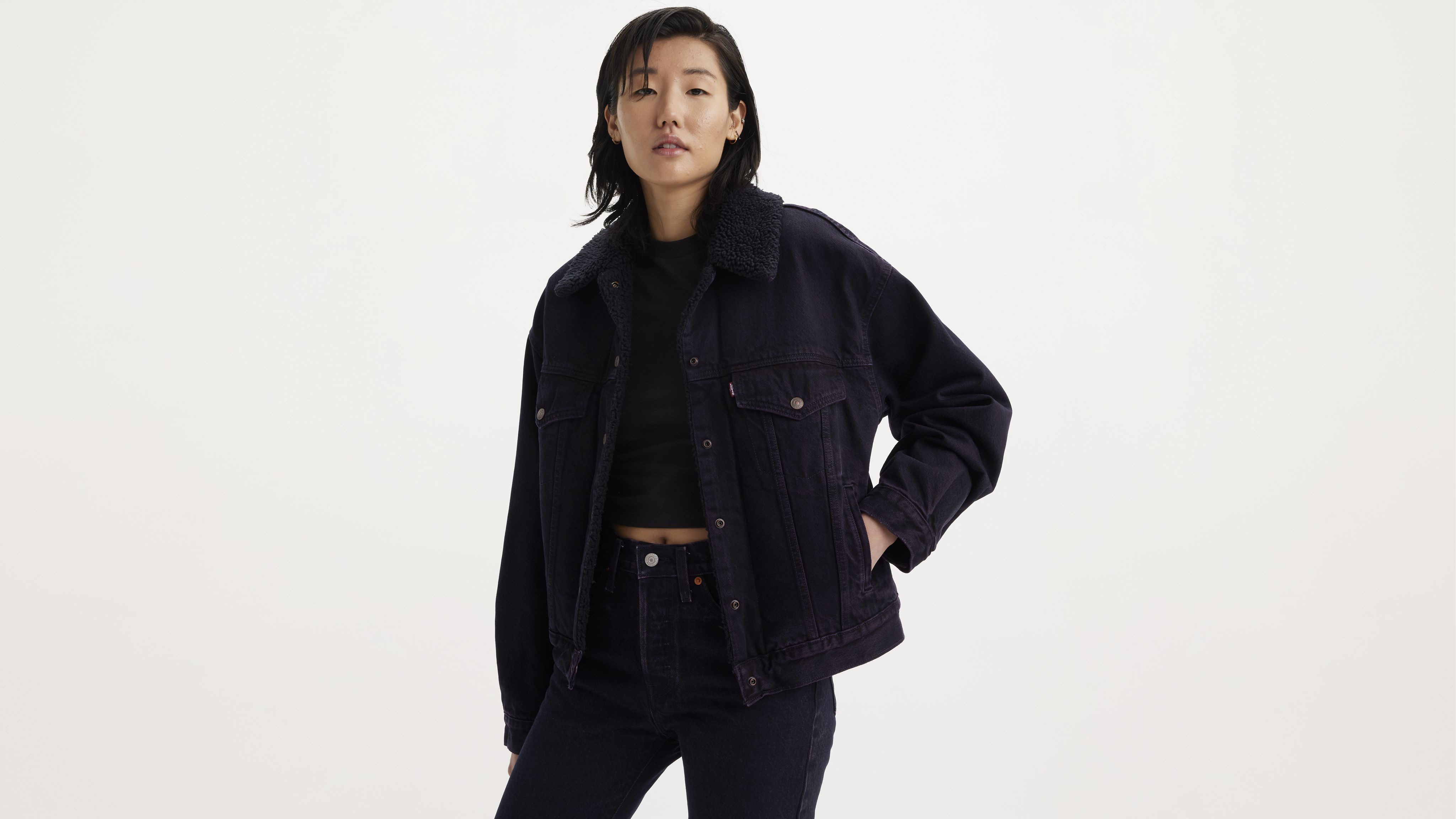 90s Sherpa Trucker Jacket - Purple | Levi's® US