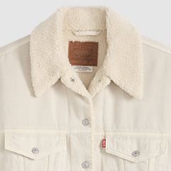 90s Sherpa Trucker Jacket — To The Bone - White 6
