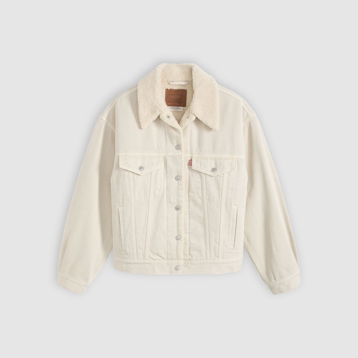 90s Sherpa Trucker Jacket — To The Bone - White