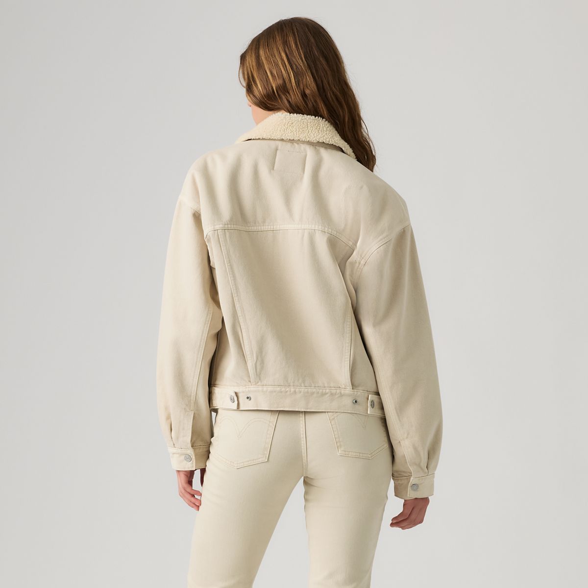 90s Sherpa Trucker Jacket — To The Bone - White
