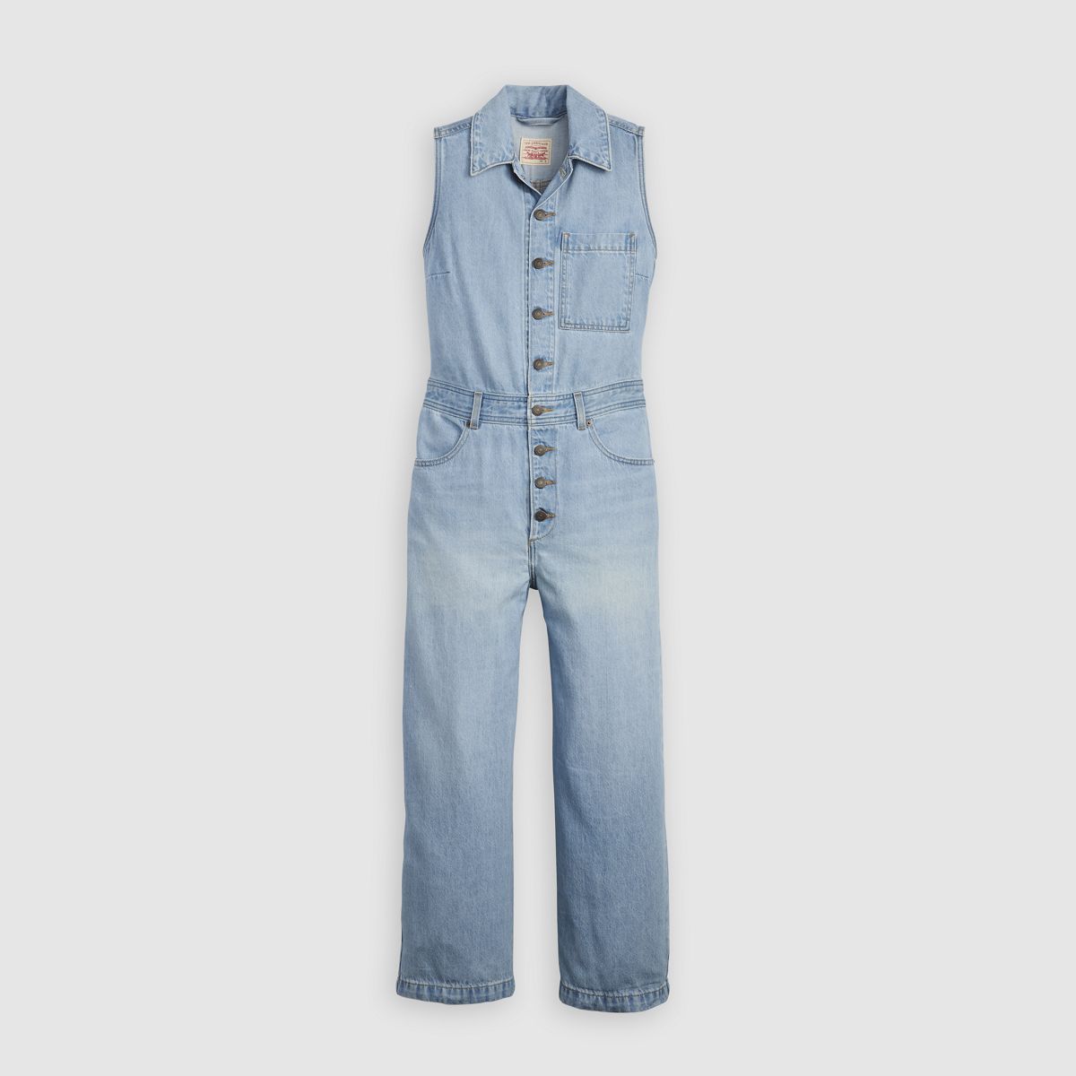 Lightweight Sleeveless Jumpsuit — Home Improvement Jum - Light Wash