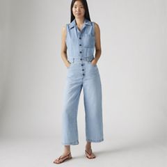 Lightweight Sleeveless Jumpsuit — Home Improvement Jum - Light Wash 1