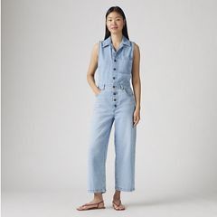 Lightweight Sleeveless Jumpsuit — Home Improvement Jum - Light Wash 5
