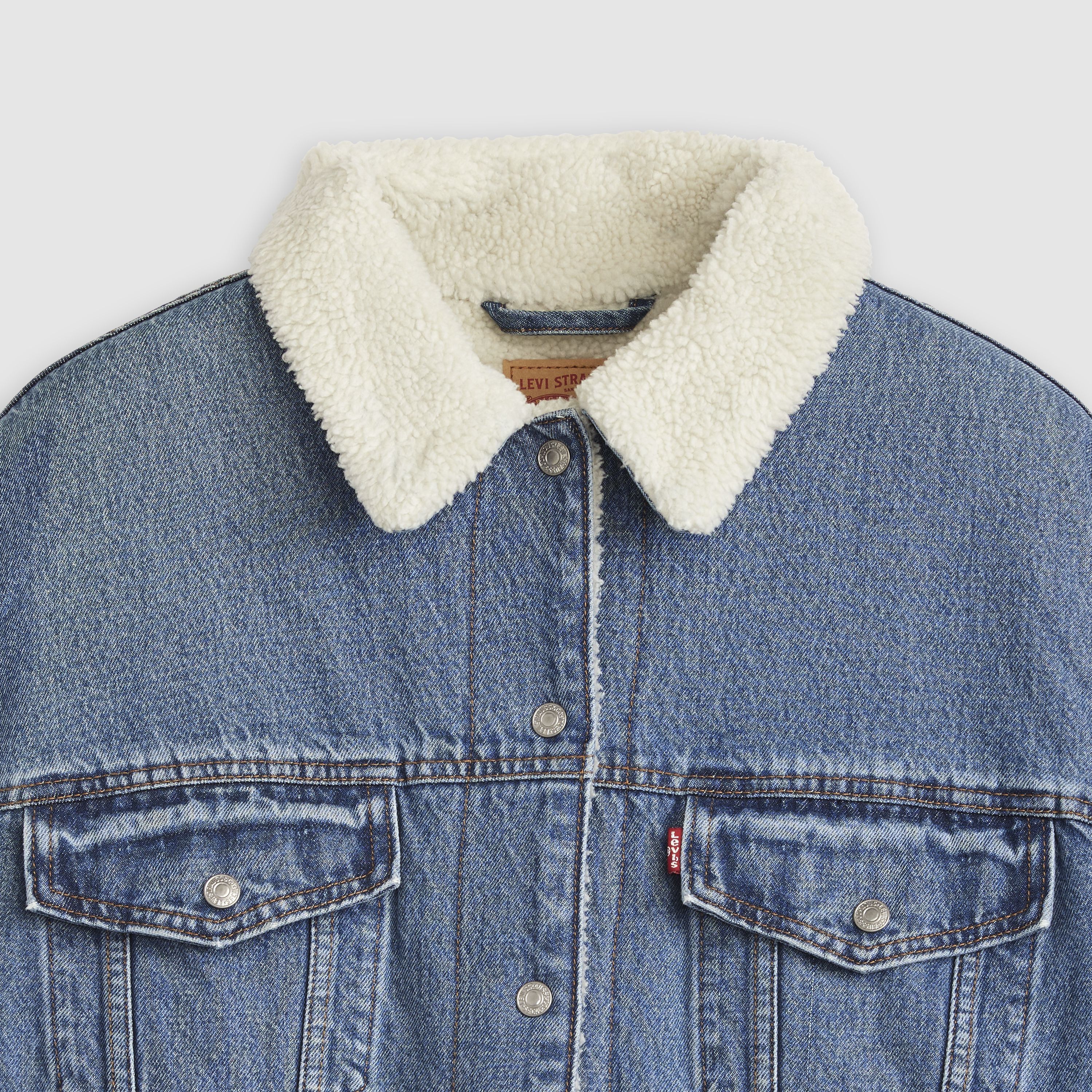 '90s Sherpa Trucker Jacket (Plus Size) 4
