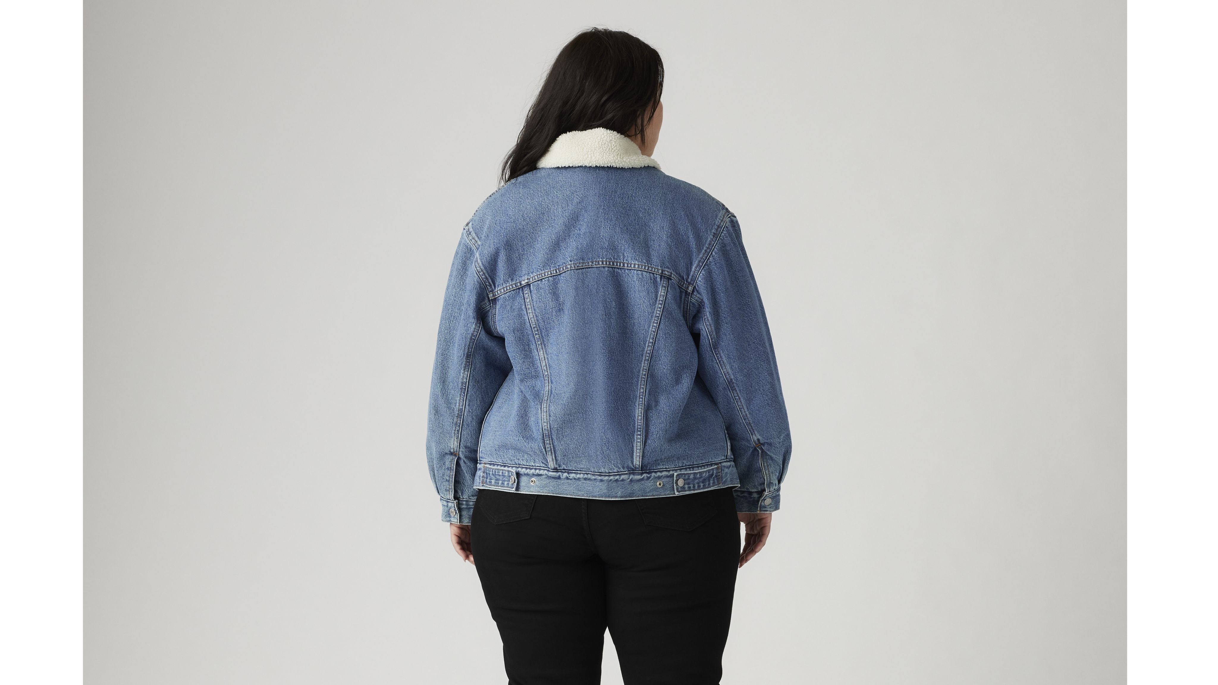 '90s Sherpa Trucker Jacket (Plus Size) 2