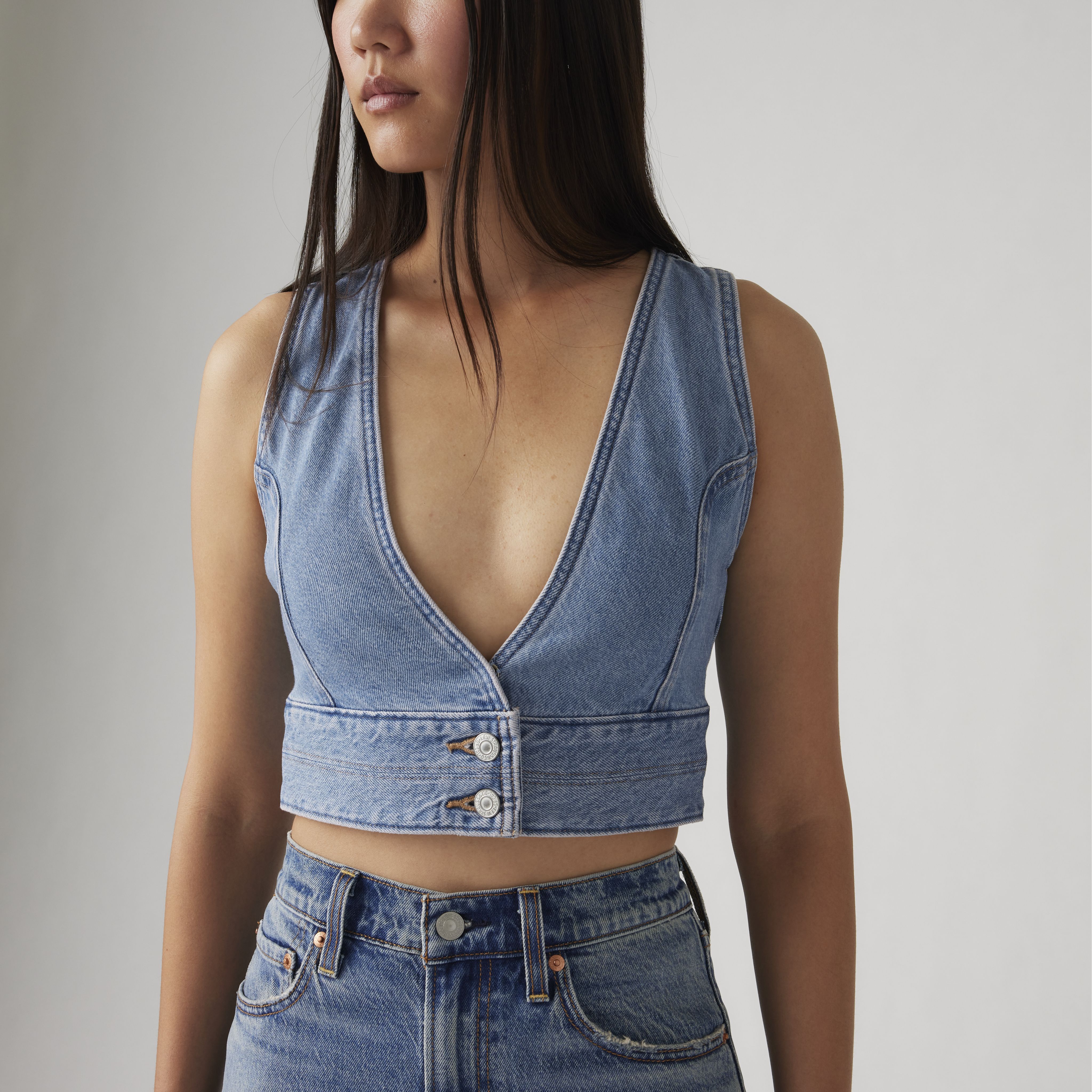 Raine Denim Crop Top 2