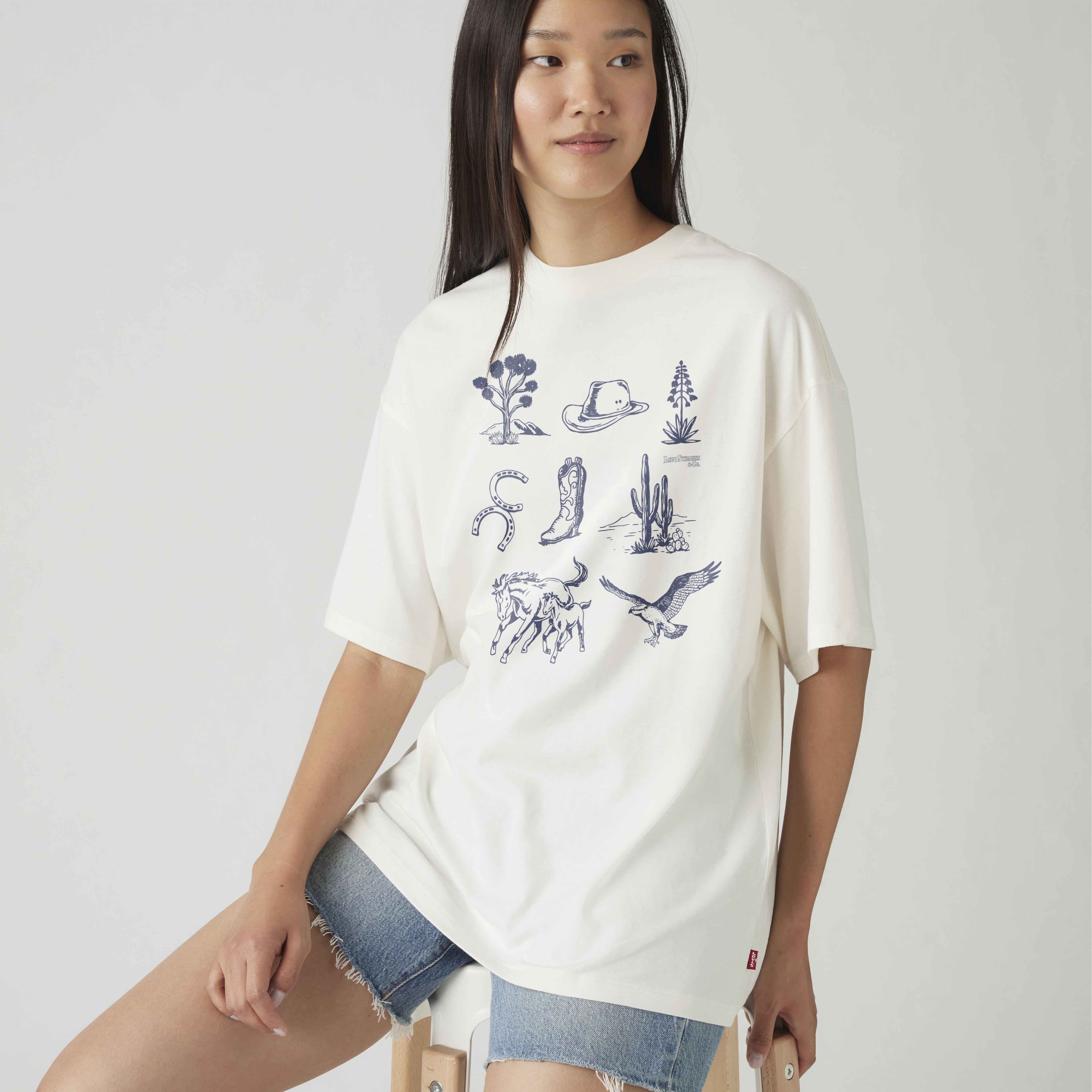 T-shirt graphique tombant 1