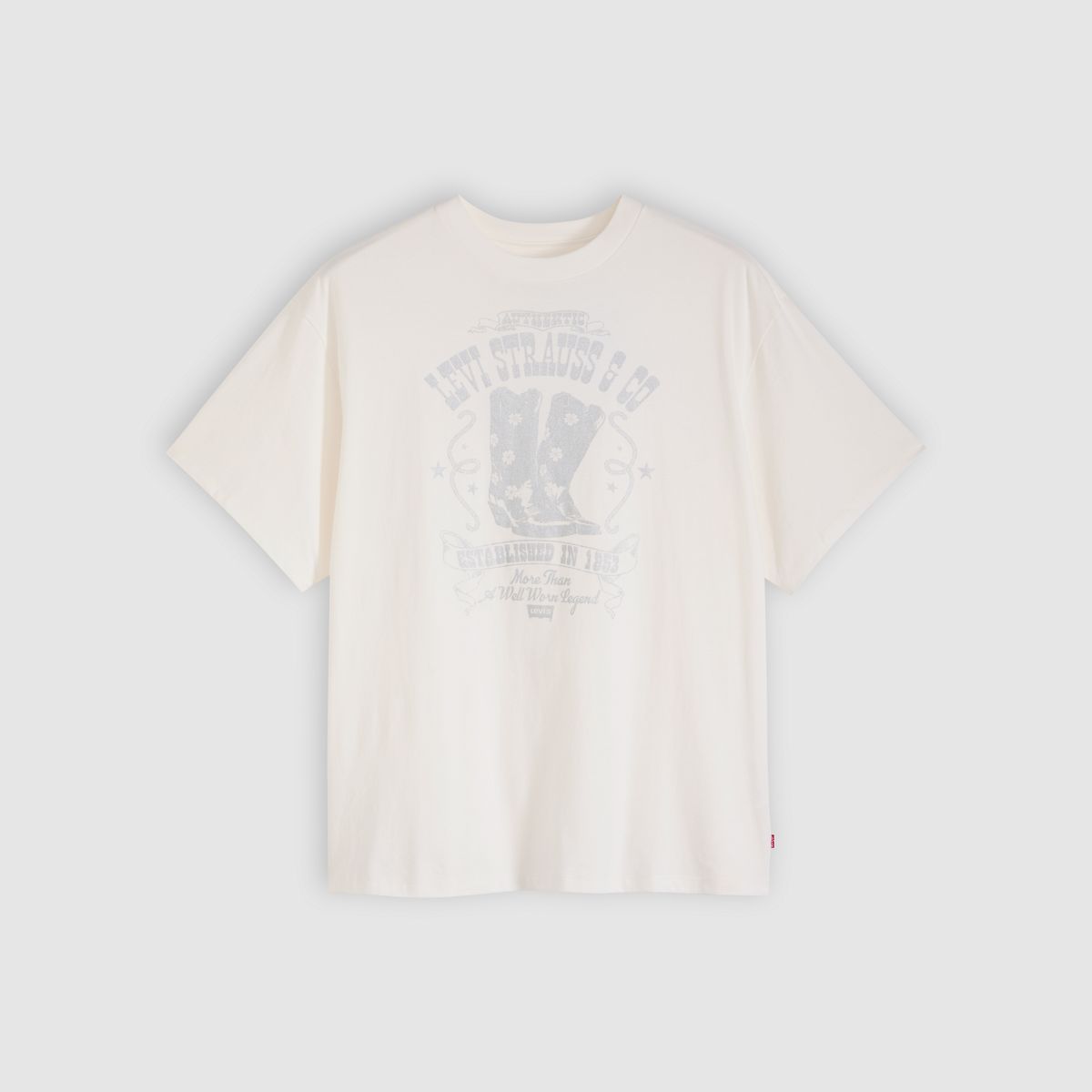 Graphic Logo Short Stack Tee — Shine Poster Daisy B - White