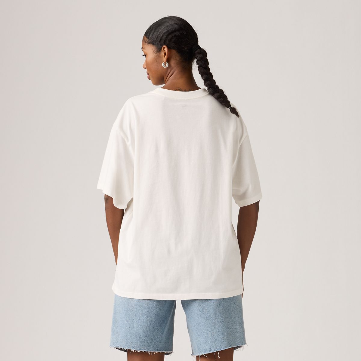 Graphic Logo Short Stack Tee — Shine Poster Daisy B - White