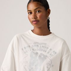 Graphic Logo Short Stack Tee — Shine Poster Daisy B - White 2