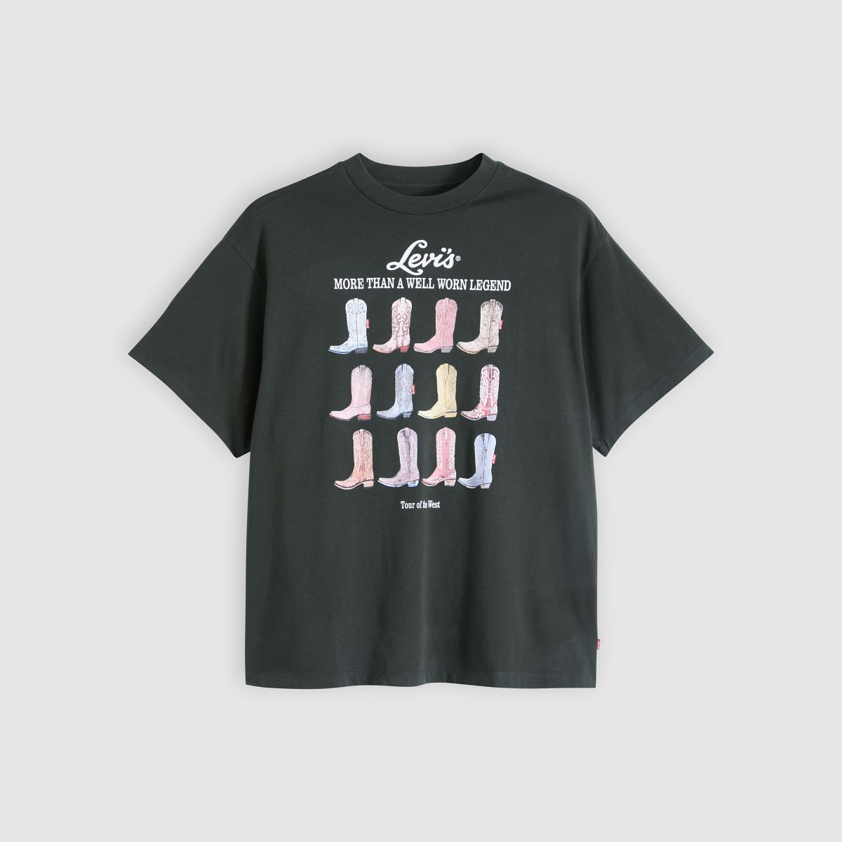 Graphic Logo Short Stack Tee — Tee All The Boots Pi - Black