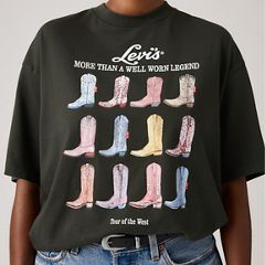 Graphic Logo Short Stack Tee — Tee All The Boots Pi - Black 2
