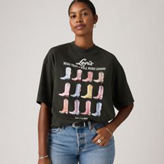 Graphic Logo Short Stack Tee — Tee All The Boots Pi - Black 1