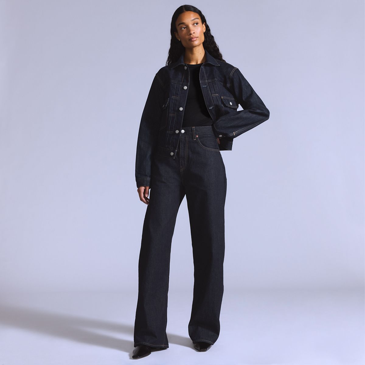 Women’s Type II Trucker Jacket — Moj Type 2 Dark Rinse - Dark Wash