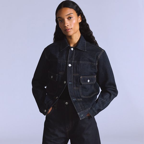 Women’s Type II Trucker Jacket — Moj Type 2 Dark Rinse - Dark Wash