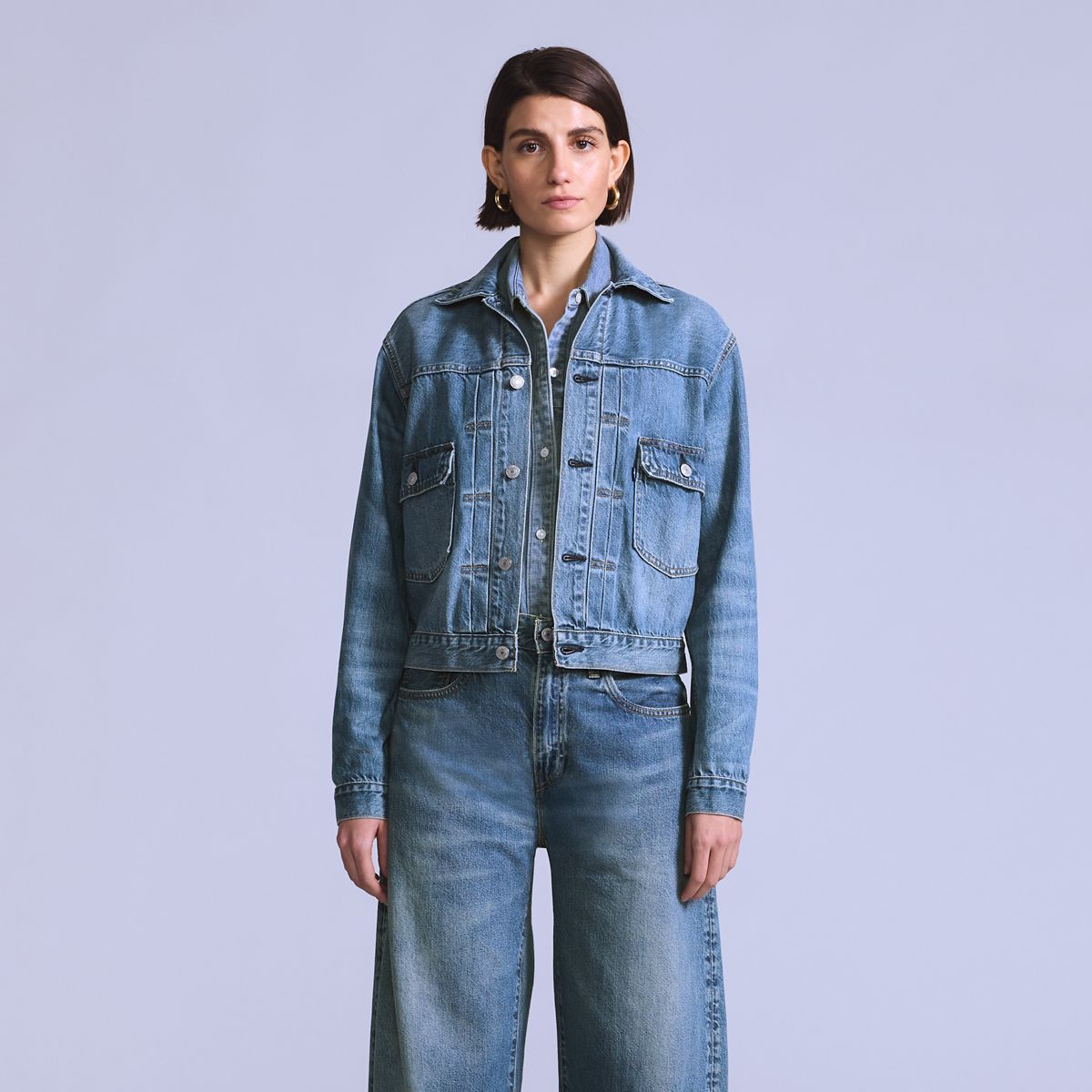 Women’s Type II Trucker Jacket — Royal Wave MOJ - Blue