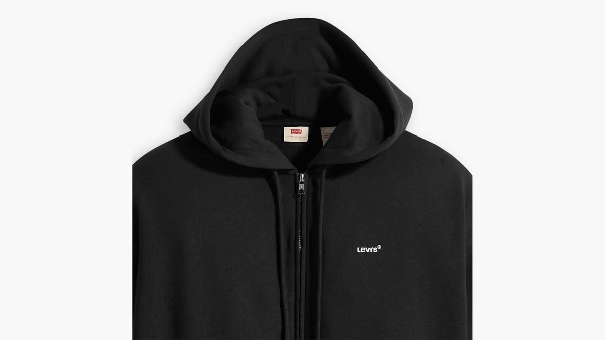 Everyday Zip-Up Hoodie Sweatshirt — Caviar - Black
