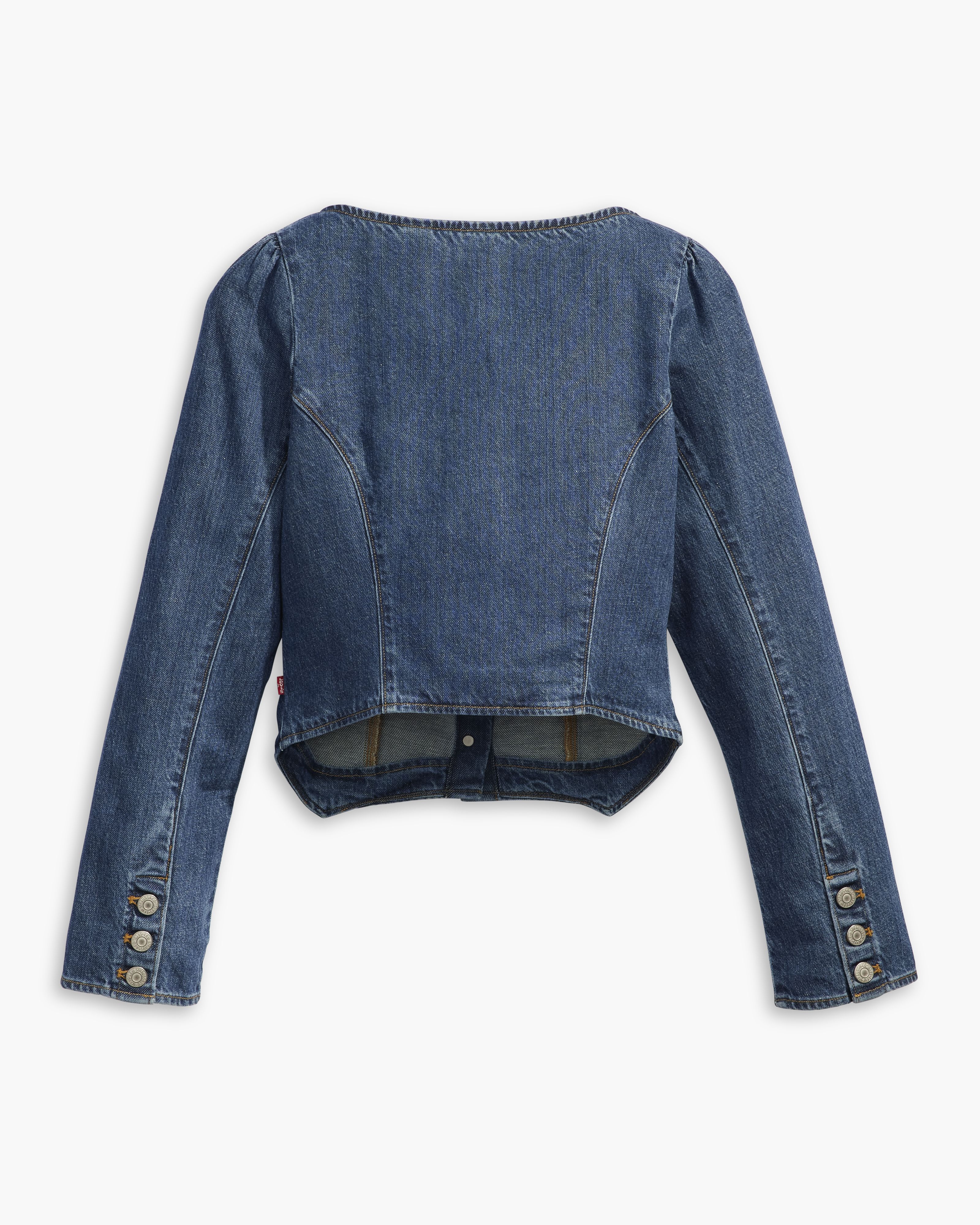 Weston Denim Long Sleeve Corset Blouse 6
