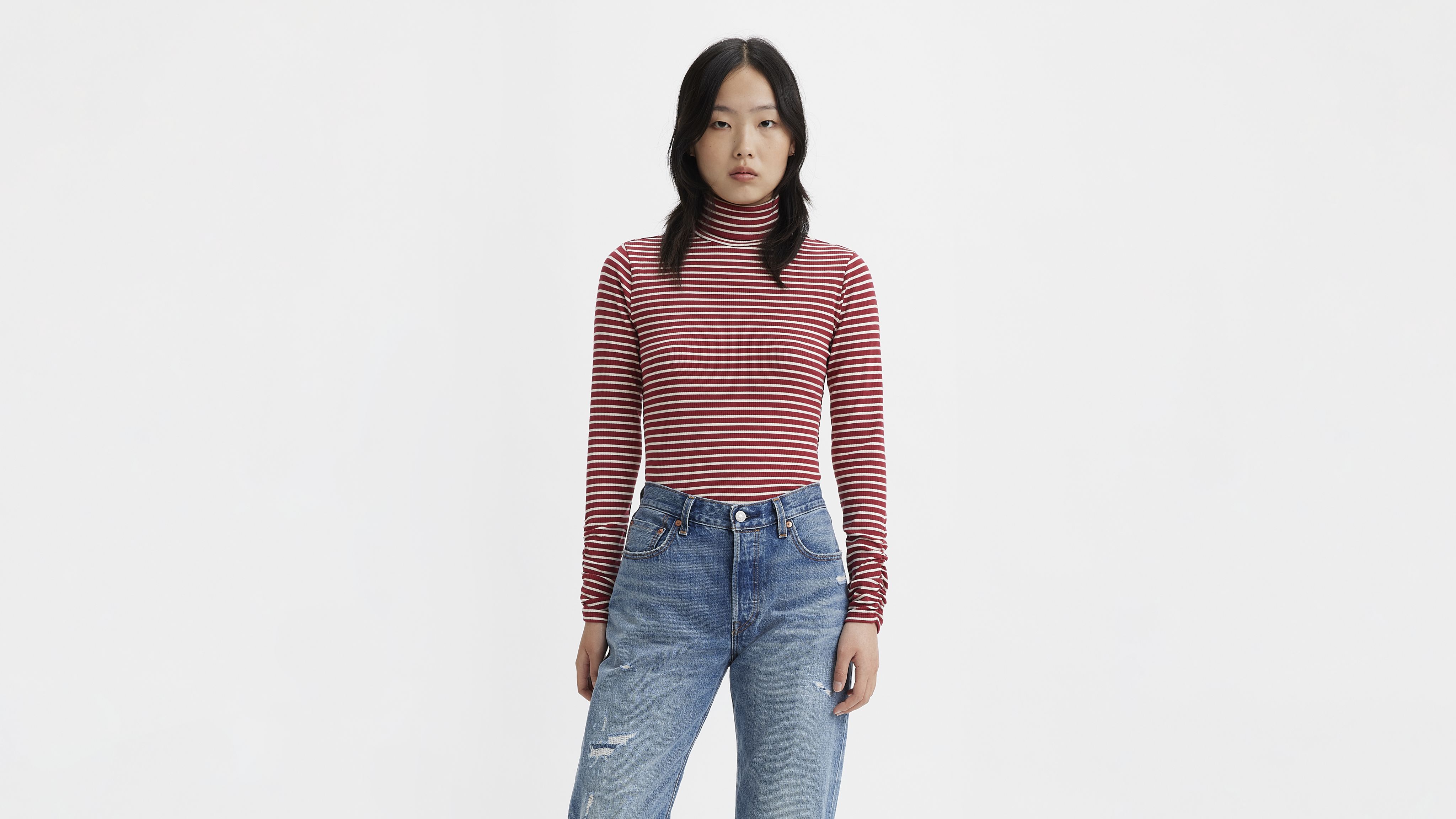 Ruched Turtleneck Top 3