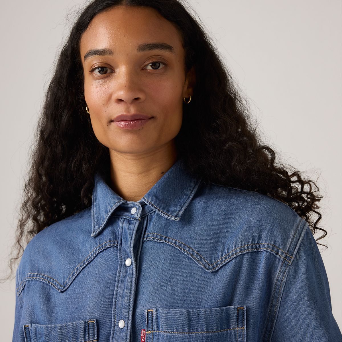 Teodora Western Shirt — Going Steady - Medium Wash