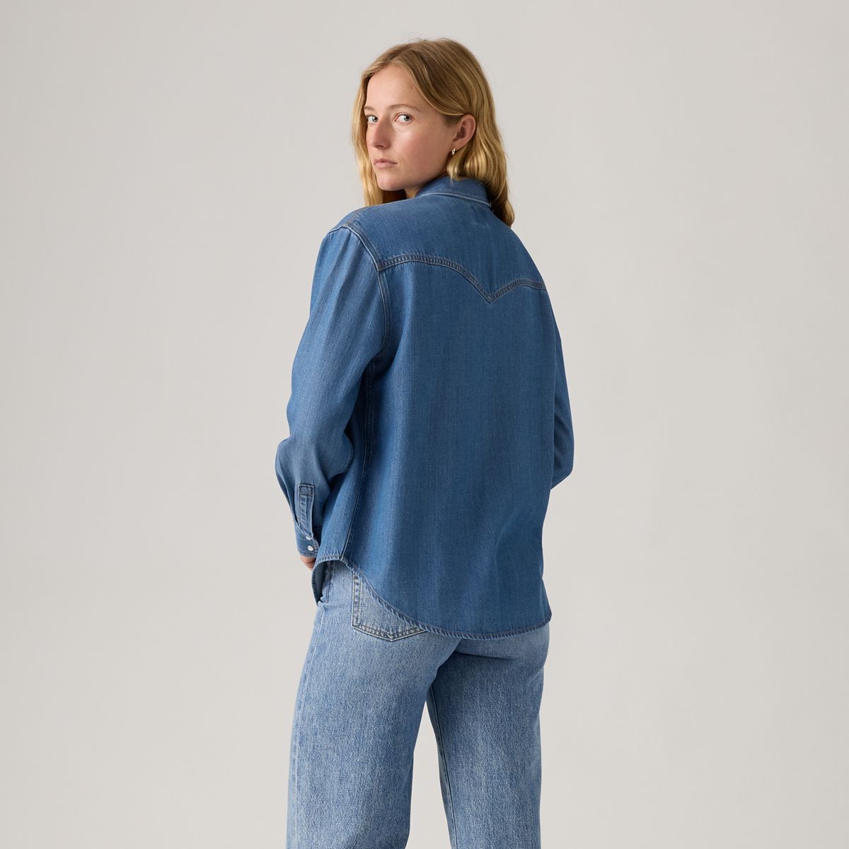 Teodora Western Shirt — Going Steady Tipped - Blue