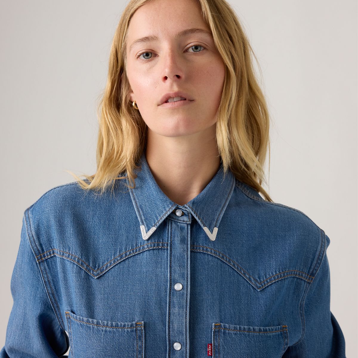 Teodora Western Shirt — Going Steady Tipped - Blue