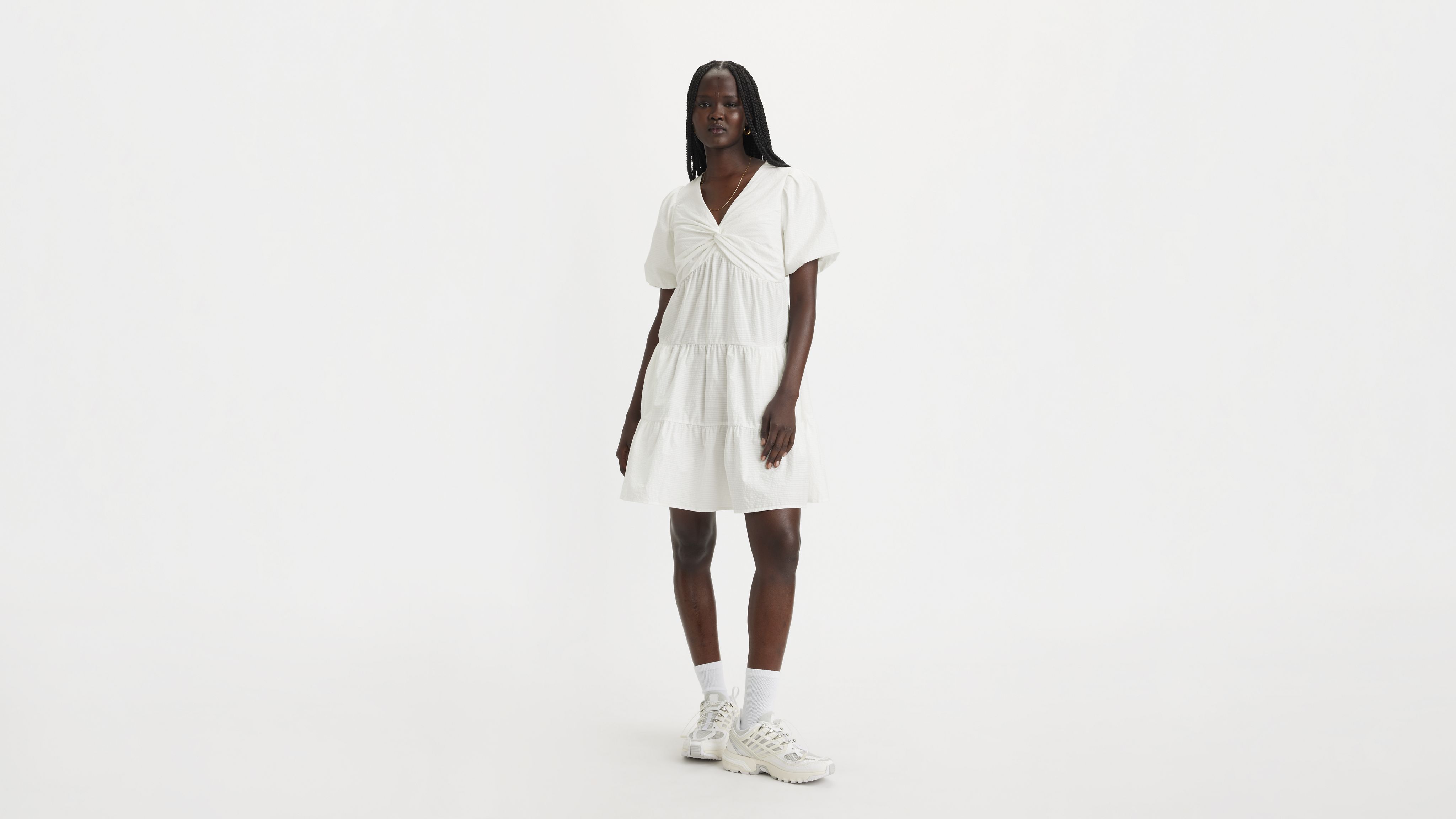 Volume Sleeve Tiered Dress 9