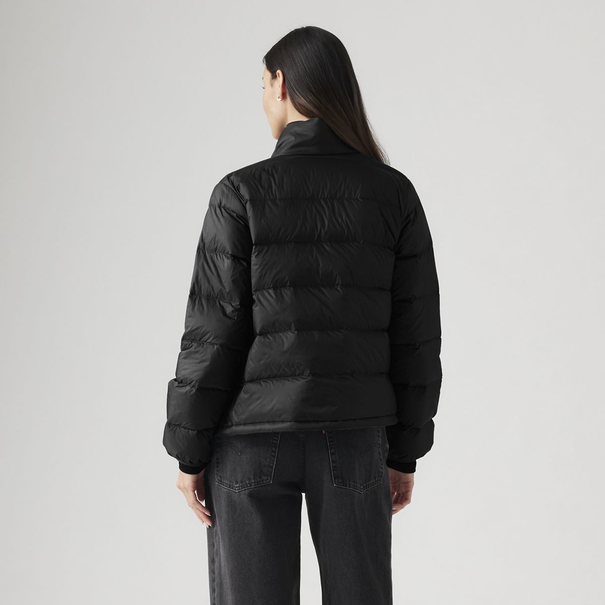 Polly Packable Down Jacket — Caviar - Black