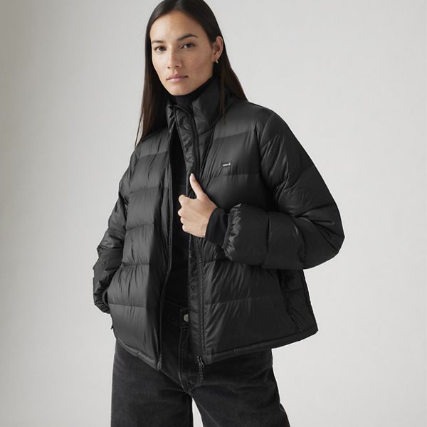Polly Packable Down Jacket — Caviar - Black
