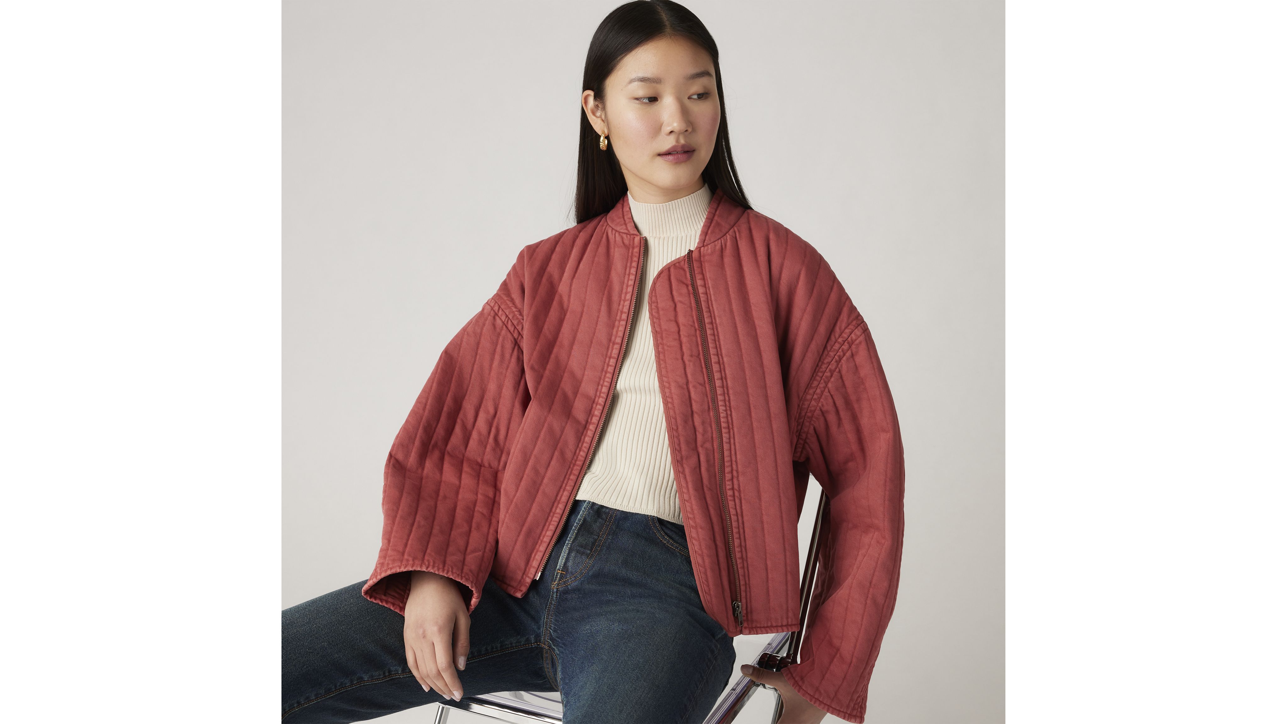ジャケット・アウター 90s archive quilted tailored jacket Kennedy Quilted Jacket - Red | Levi's® US
