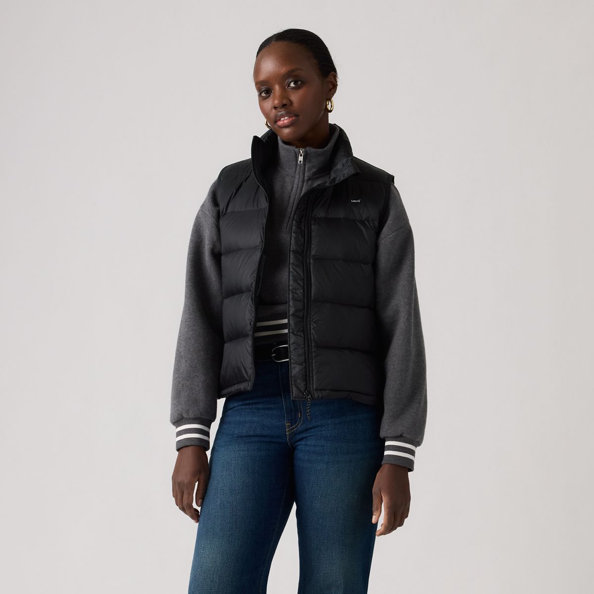 Polly Packable Vest — Caviar - Black