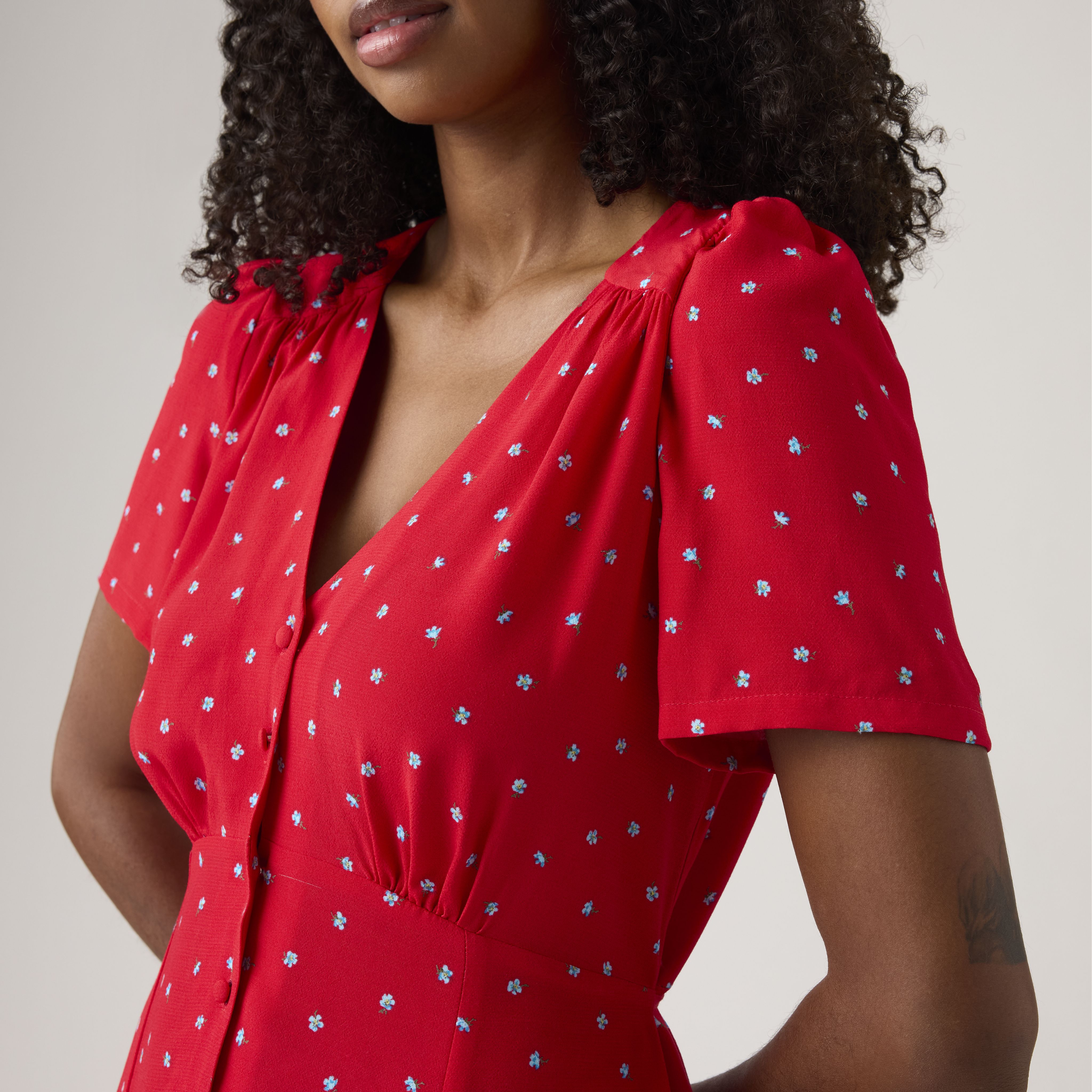 Sarina Short-Sleeve Midi Dress