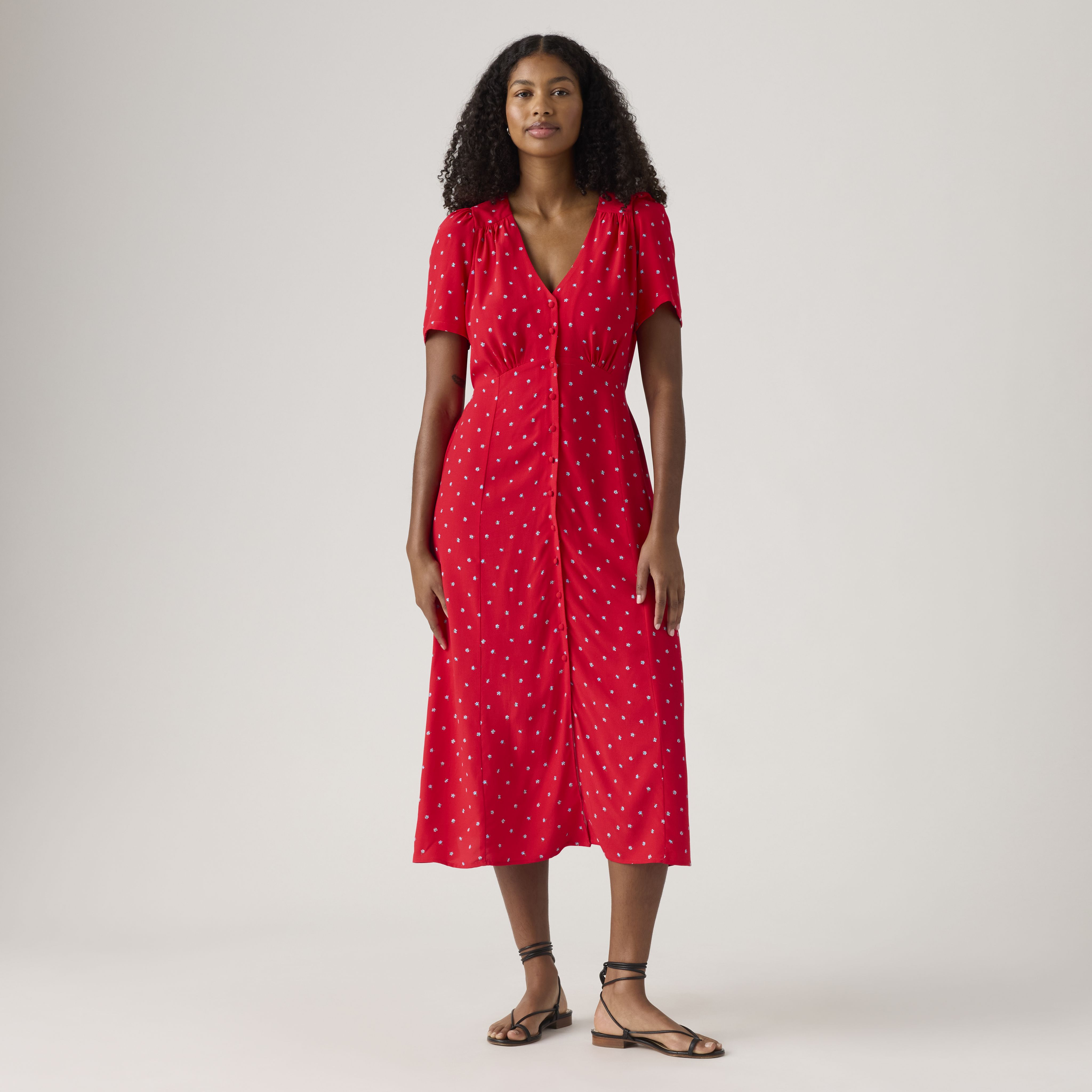 Sarina Short-Sleeve Midi Dress 14