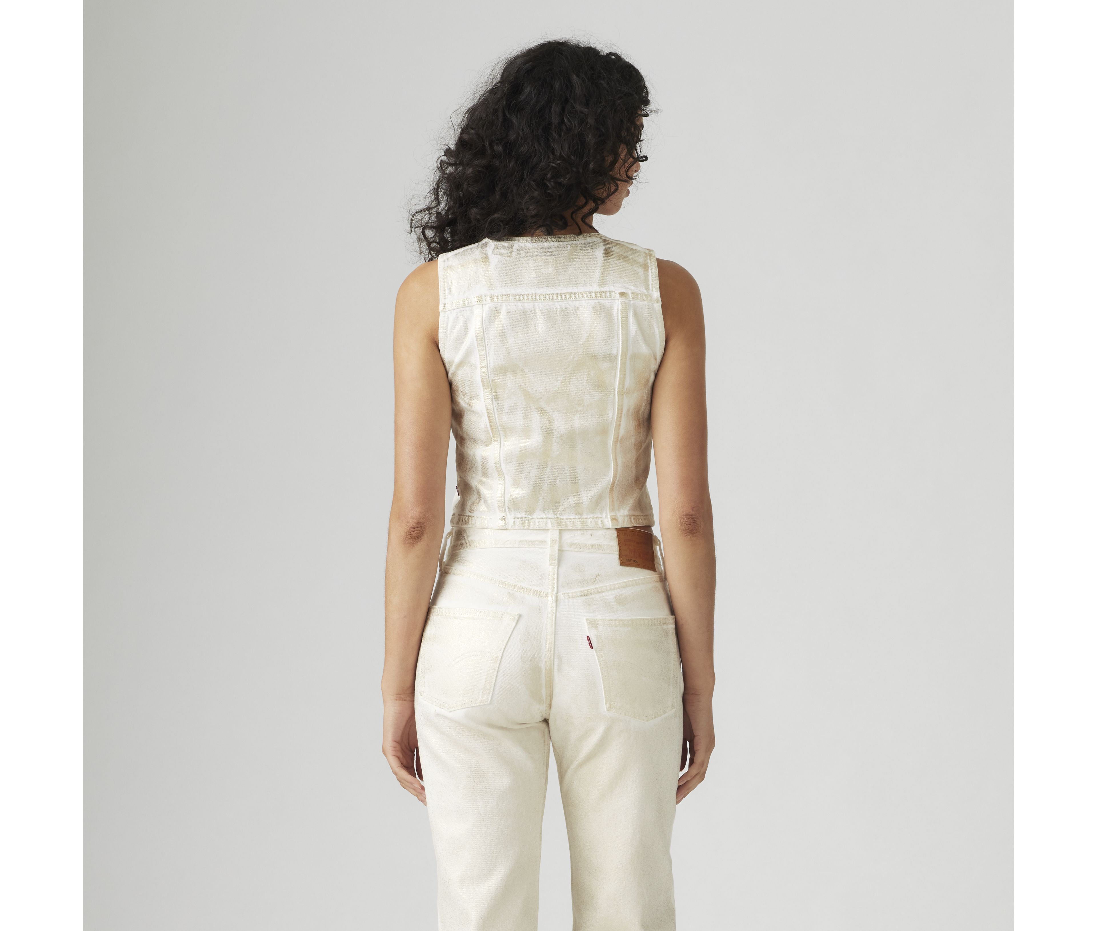 Coated Bella Denim Corset Top