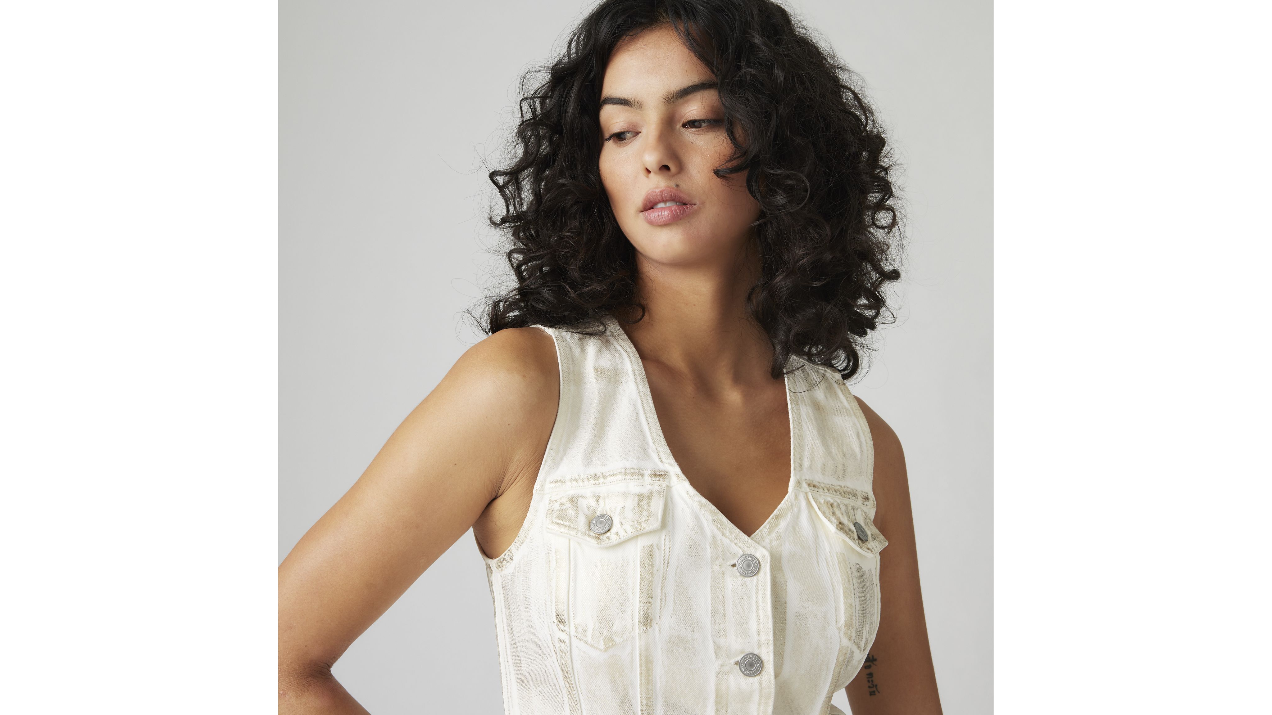 Coated Bella Denim Corset Top 4