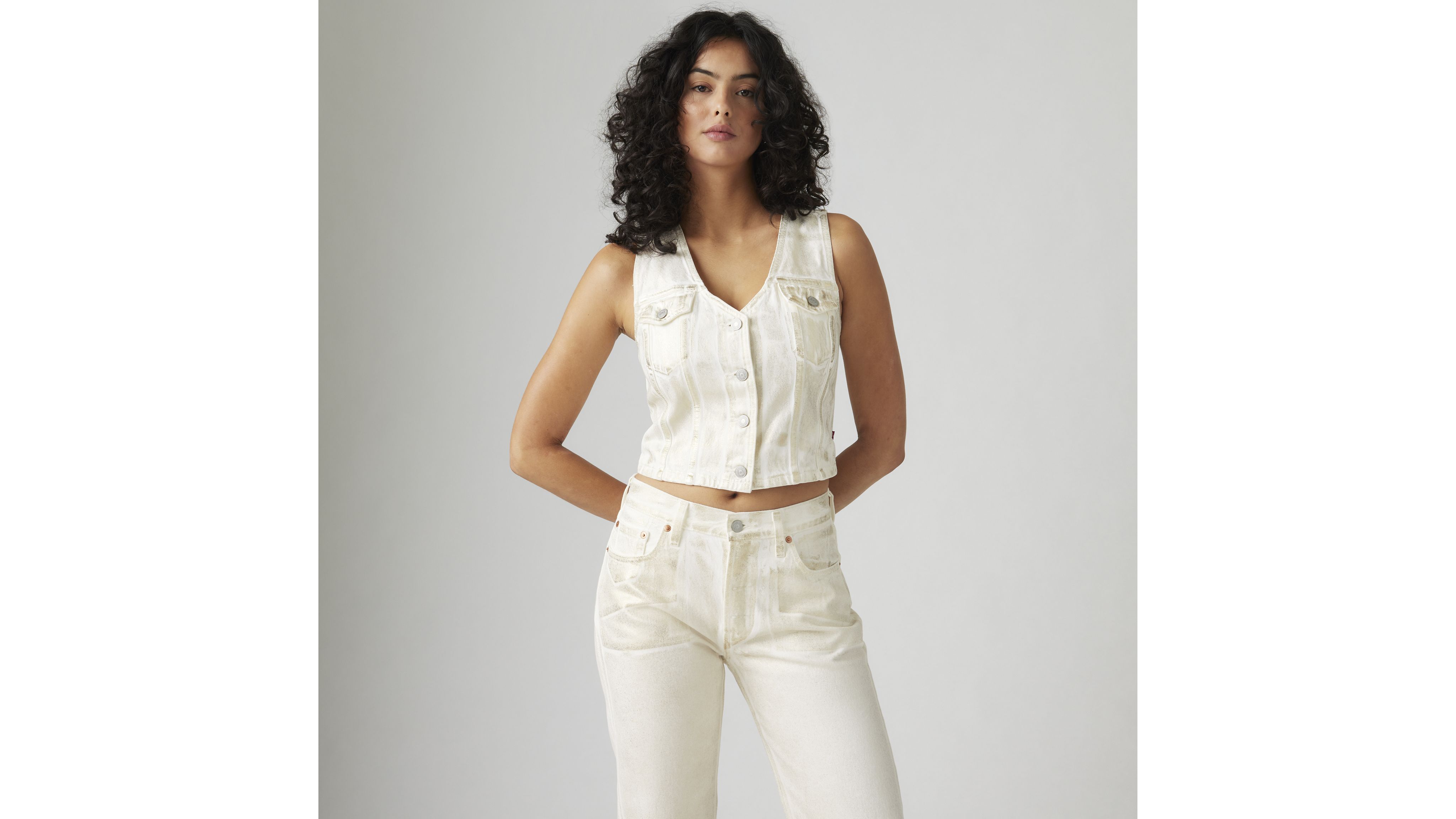 Coated Bella Denim Corset Top 1