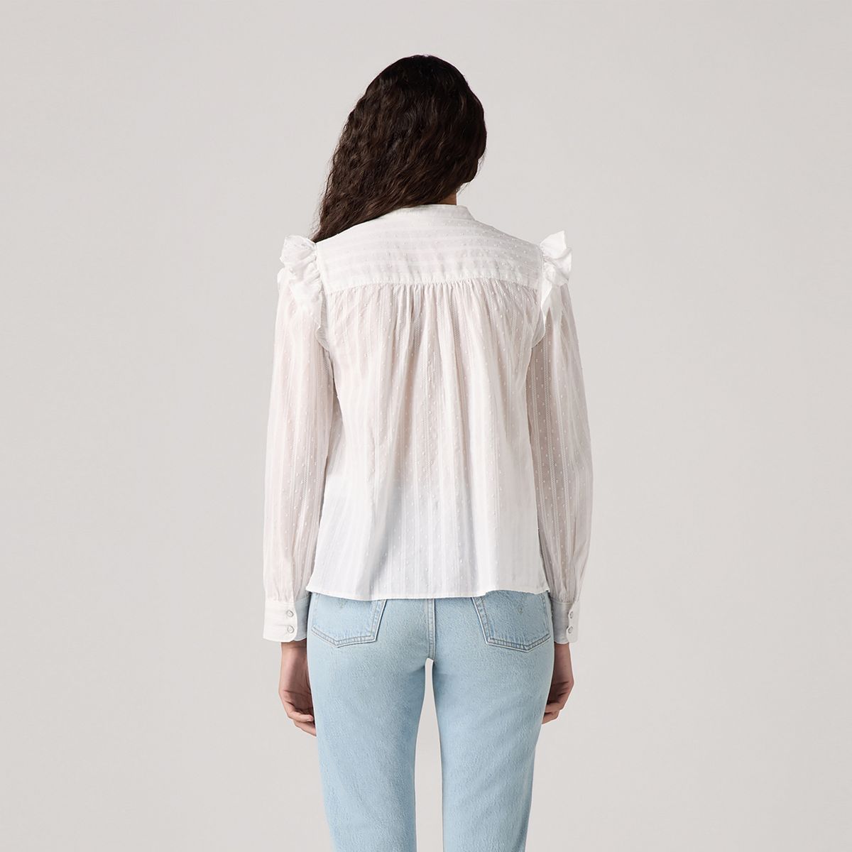 Gianna Long Sleeve Blouse — Bright White