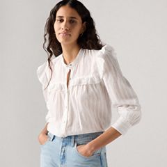 Gianna Long Sleeve Blouse — Bright White 1