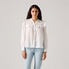 Gianna Long Sleeve Blouse — Bright White 2