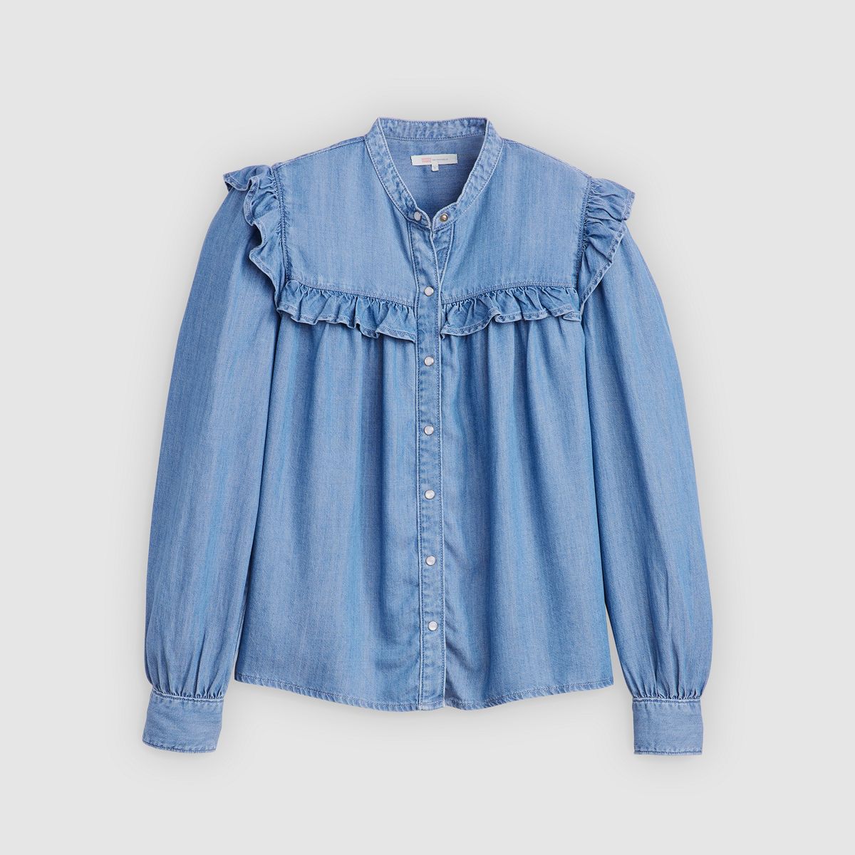 Gianna Long Sleeve Blouse — Take It Again - Medium Wash