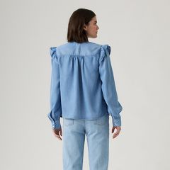Gianna Long Sleeve Blouse — Take It Again - Medium Wash 3