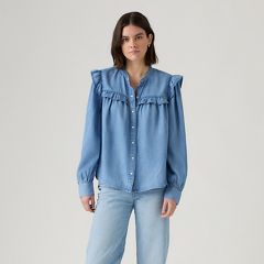 Gianna Long Sleeve Blouse — Take It Again - Medium Wash 2