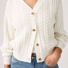 Snowflake Cardigan — Tofu - White 4