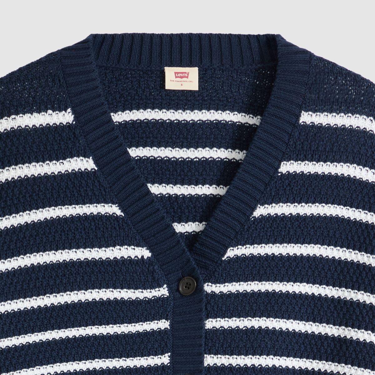 Snowflake Cardigan — Susanne Stripe Navy - Blue
