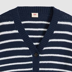 Snowflake Cardigan — Susanne Stripe Navy - Blue 6