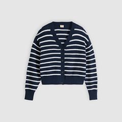 Snowflake Cardigan — Susanne Stripe Navy - Blue 5